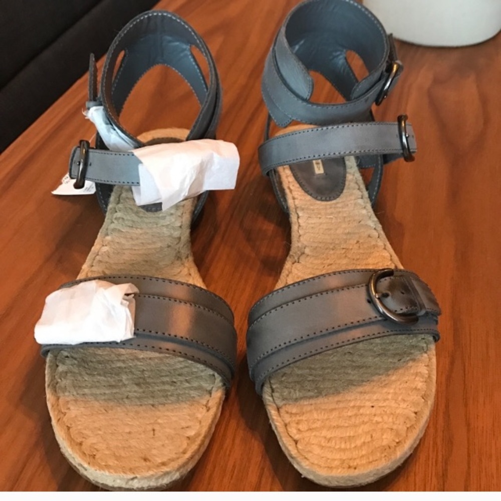 NWT Gray Gladiator Sandals